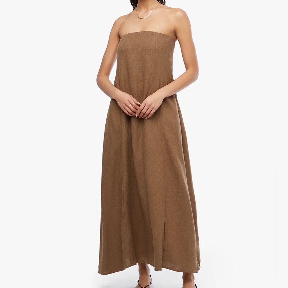 WeWoreWhat A-line Strapless Midi Dress